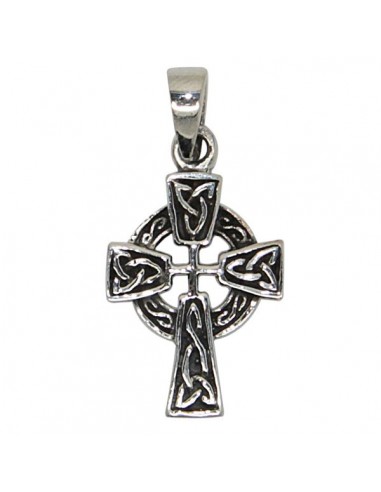 Celtic cross pendant - genuine 925 silver