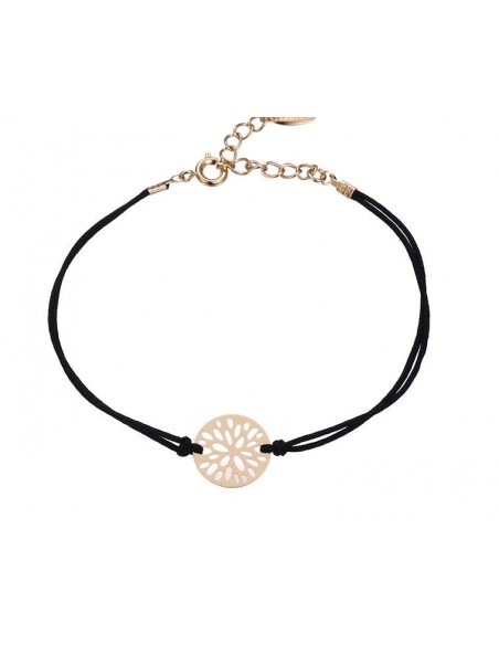 Bracelet en acier inoxydable enfant avec sa médaille fleurs