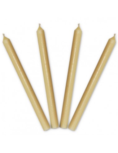 Candles colored in ivory mass - set of 4 pcs.