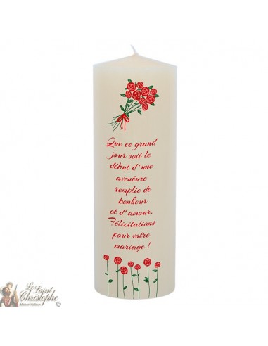 Customizable wedding candle - Text