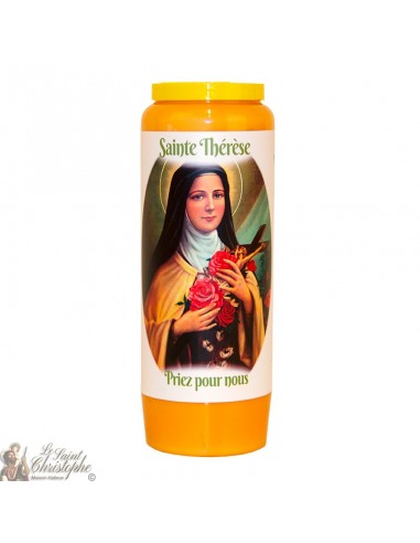 Vela de novena naranja para Santa Teresa de Lisieux