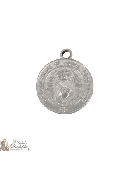 Medaglia del Sacro Cuore di Gesù - metallo d'argento