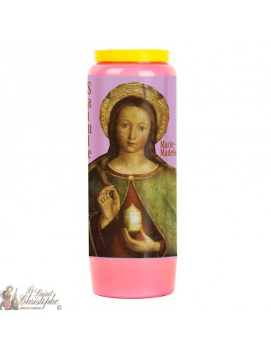 Vela de novena rosa en Santa María Magdalena