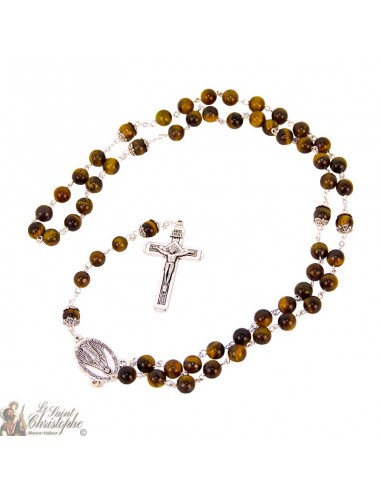 Large Cross (Gold Plated) with Natural Hematite Beads 19 cm