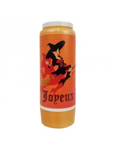 Halloween orange Novene Kerze - Hexe