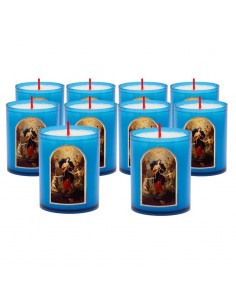 Candele blu scuro, 10 pezzi