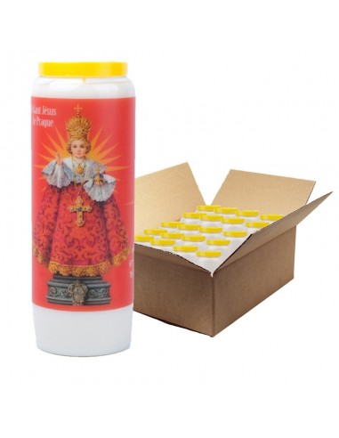 Novena candle to the Little Jesus of Prague - box of 20 pieces