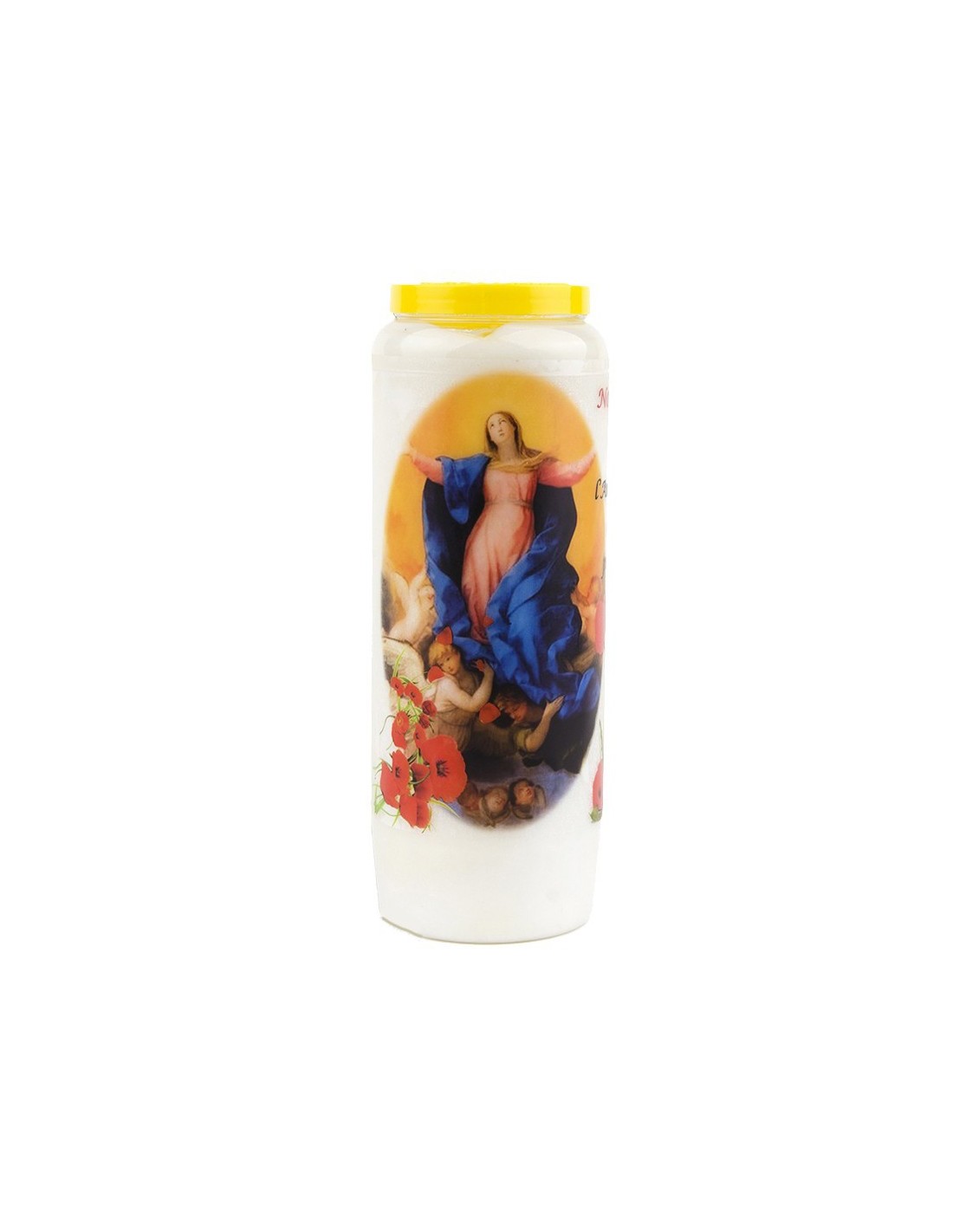 Novena candle to Our Lady of the Assumption