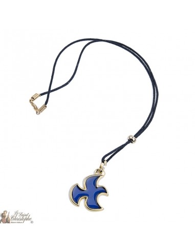 Collier avec colombe bleue