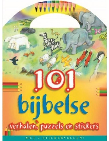 101 Bibelgeschichten, Rätsel und Aufkleber - Niederländisch