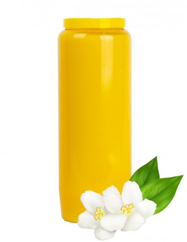 Bougie de neuvaine jaune parfumée au jasmin