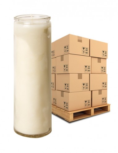 White glass candles - Whole pallet