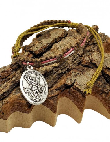 Bracciale intrecciato degli Arcangeli San Michele e San Raffaele