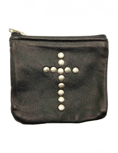 Black leather case with cross