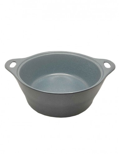 Round ceramic baking dish - Grey