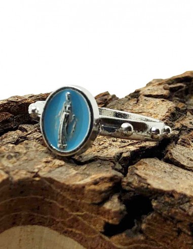 Anello dieci Vergine Miracolosa - Azzurro opaco