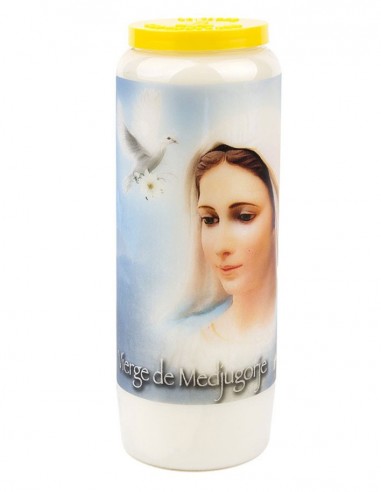 Bougie de neuvaine à la Vierge de Medjugorje - modèle 1