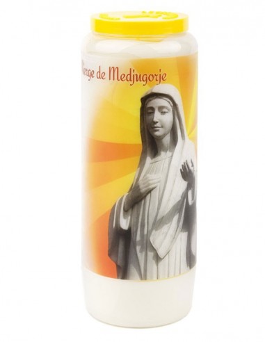 Bougie de neuvaine à la Vierge de Medjugorje - modèle 2