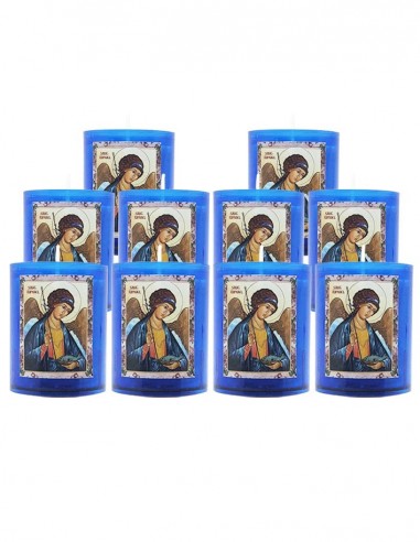 Saint Raphael Blue Nightlight Candles - 10 pieces