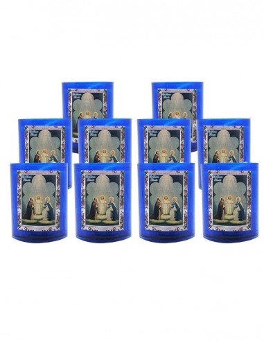 Bougies Veilleuses bleues à la Sainte Famille - 10 pièces