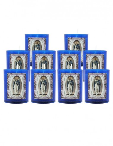 Bougies Veilleuses bleues à Saint Gabriel - 10 pièces