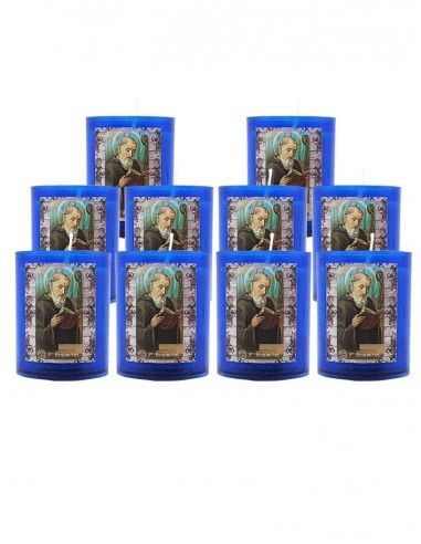 Saint Benedict Blue Nightlight Candles - 10 pieces