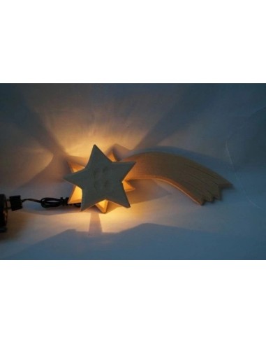 Wooden comet 9.5 cm - Christmas crib decoration