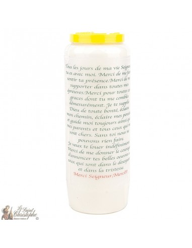 Novena Candle Thank you for the Grace obtained - French prayer