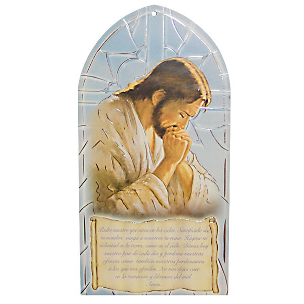 Marco de Cristo orando con oración - Nuestro padre