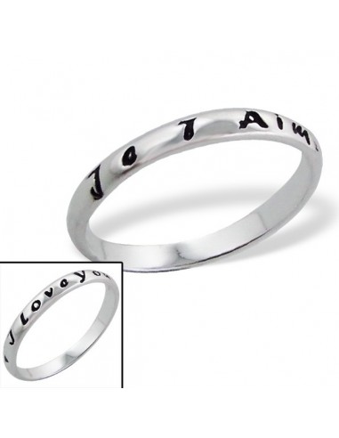 Ring "Je t'aime,I love You." silber