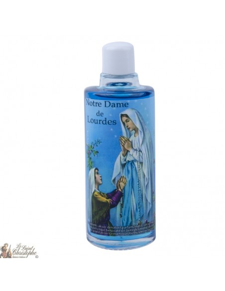 3 botellas de agua bendita llenas de agua bendita de Lourdes y tarjeta de  oración de Lourdes