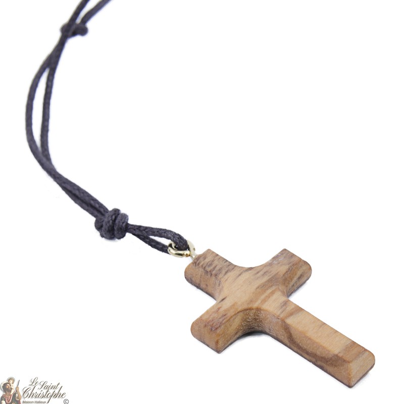 bulk olive wood cross pendant